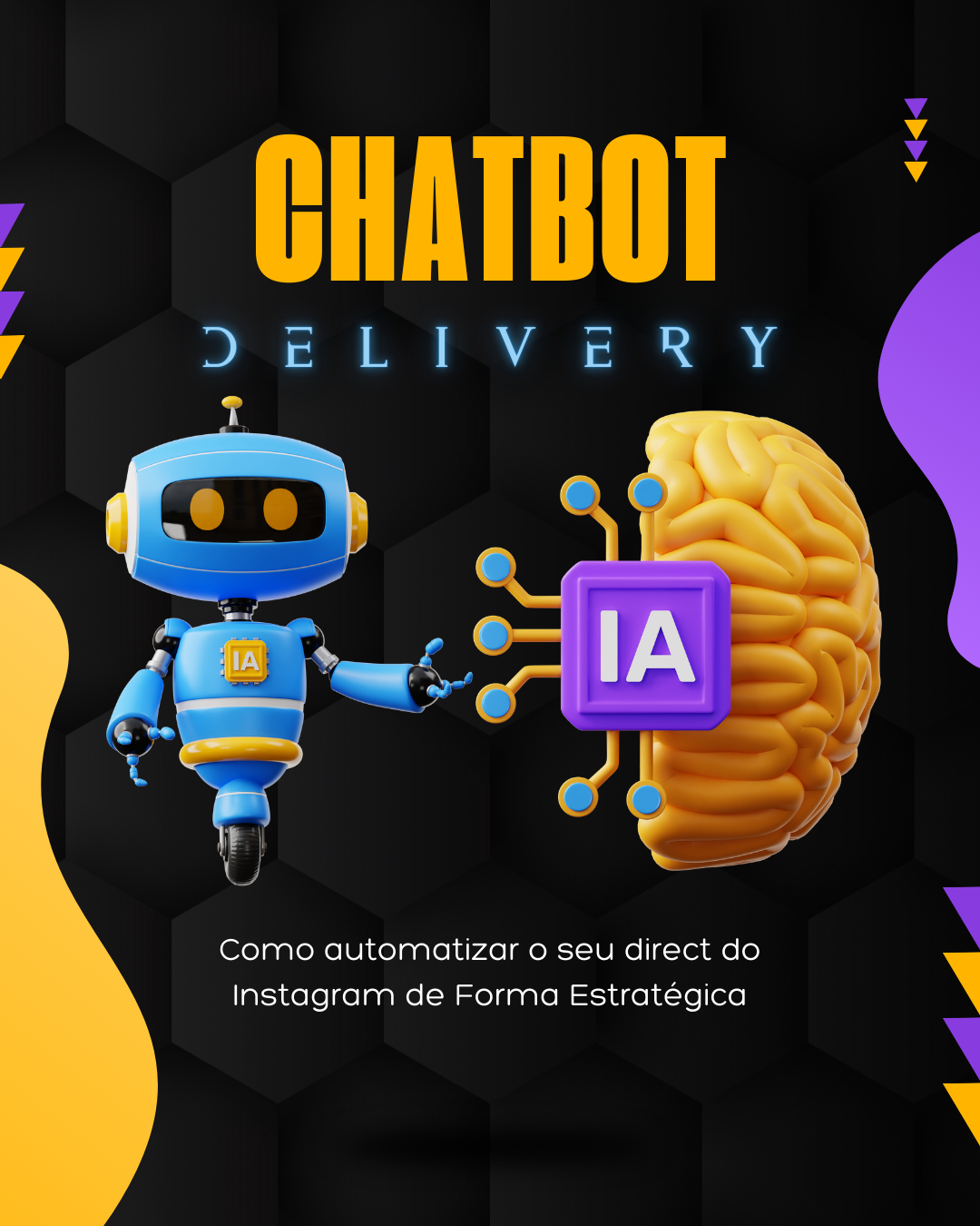 Post do instagram retrato o que é inteligência artificial colorido